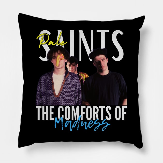 Pale Saints Vintage 1990 // The Comfots Of Madness Original Fan Design Artwork Pillow by A Design for Life