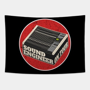 Mixer sound engineer technician retro crew gift Tapestry