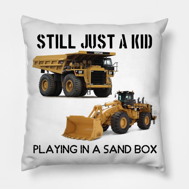 still just a kid in a sandbox Pillow by goondickdesign