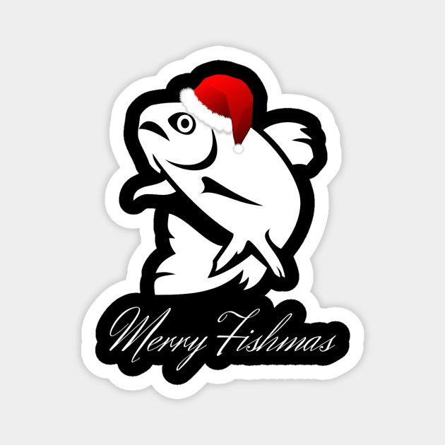 Christmas Fishing - Merry Fishmas Magnet by kasperek