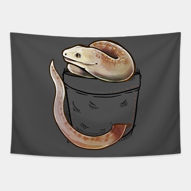 Pocket Cute Legless Lizard Pet Tapestry by TechraPockets