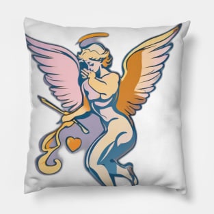 Enchanted Seraph with Sword and Heart No. 684 Pillow