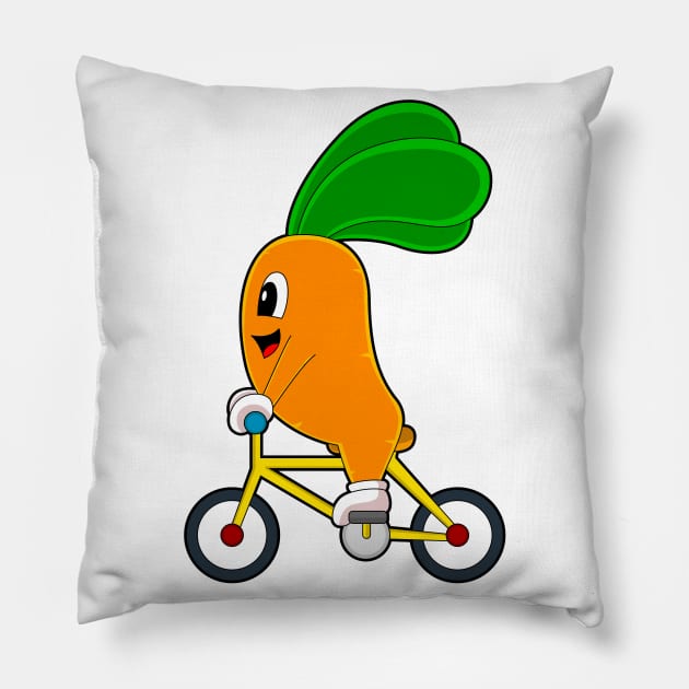 Carrot Bicycle Pillow by Markus Schnabel