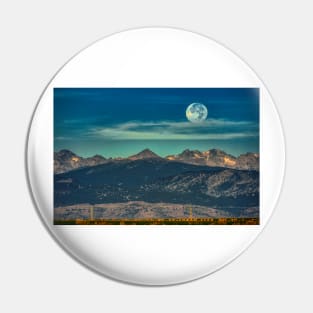 Moonset Over Indian Peaks Pin