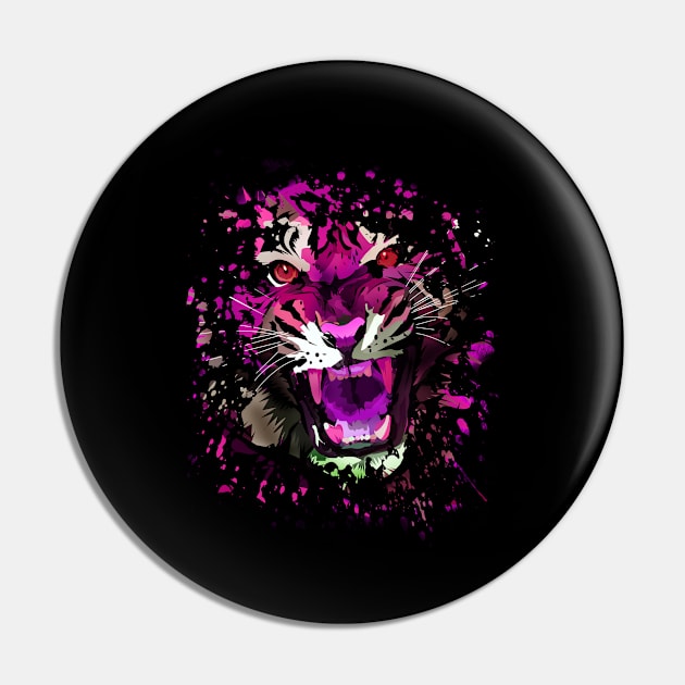 Tiger Roar (Pink) Pin by adamzworld