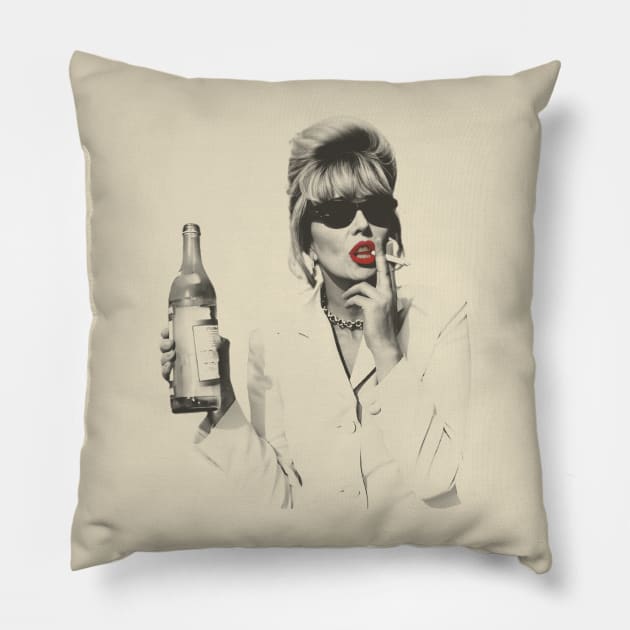 Patsy Stone Vintage Fan Art Design Pillow by Jazz In The Gardens