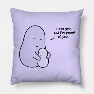 Hug - I Love You (Lilac) Pillow