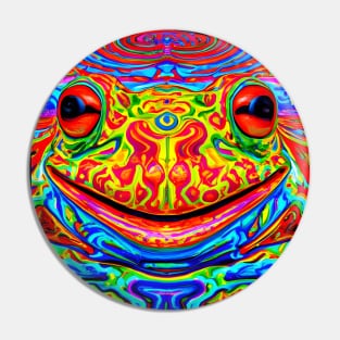 Frogger Spirit Animal (1) - Trippy Psychedelic Frog Pin