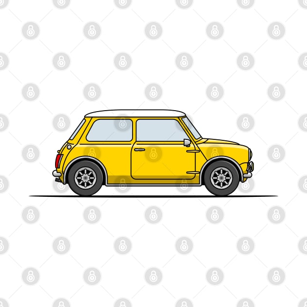 Classic Mini Cooper - Yellow by JingleSnitch