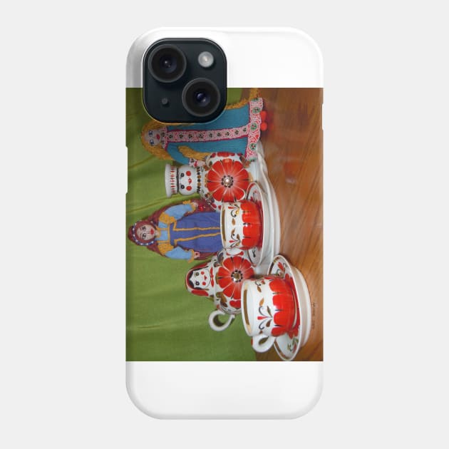 Russian Doll Tea Time Phone Case by DebiCady