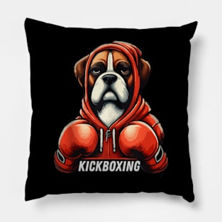 Funny Kickboxing or Boxing Boxer Dog Pillow