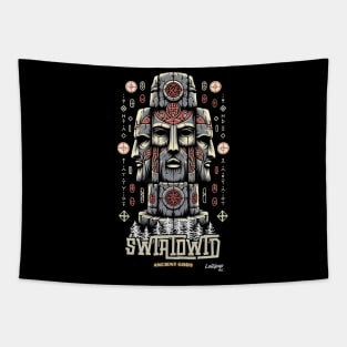 Old Gods Slavic Polish Rune Totem of Swiatowid Tapestry