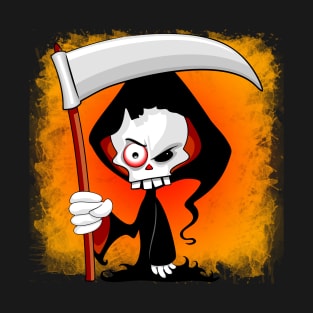 Grim Reaper Creepy Cartoon Character T-Shirt