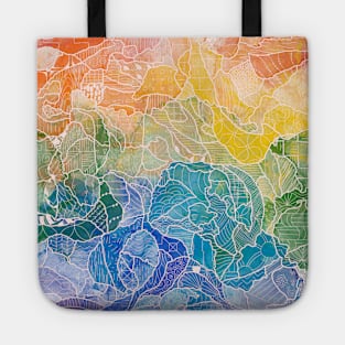 Rainbow Zentangle Tote