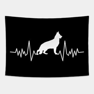 German Shepherd Heartbeat Tapestry