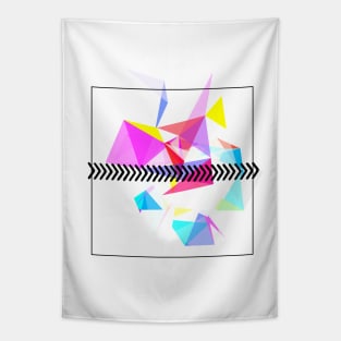 Abstract Geometric Collage Tapestry