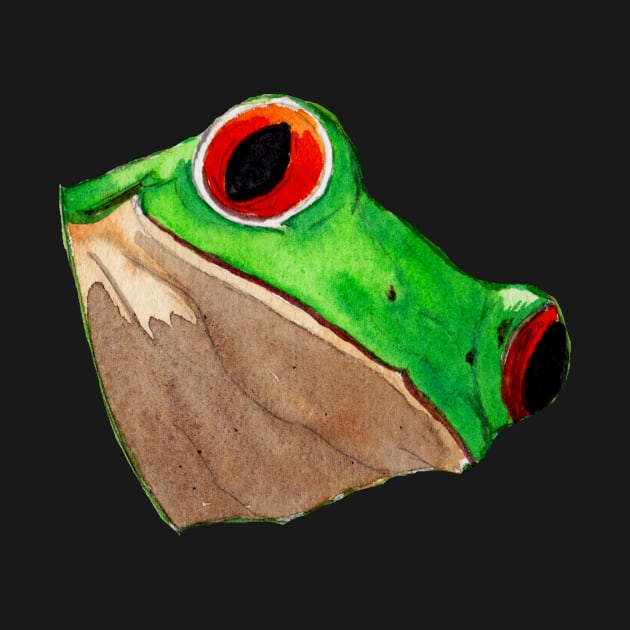 Green and red frog "HELLO" v2 by Zamen