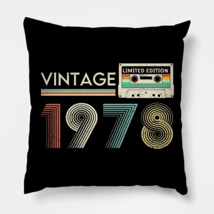 Vintage 1978 Limited Cassette Pillow