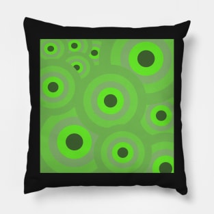 green circles abstract design Pillow