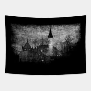 Eerie old castle Tapestry