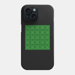 Green Clover Kaleidoscope pattern 3 Phone Case