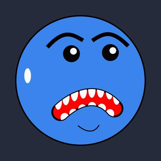 Mr Angry Blue Ball by julianlab
