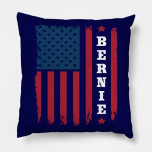 Bernie Sanders Vintage USA Flag Pillow