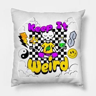 Keep It Weird 90s Pillow