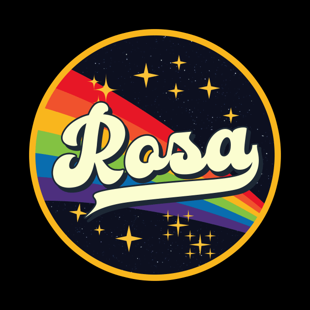 Rosa // Rainbow In Space Vintage Style by LMW Art