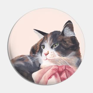 custom cat portrait Pin