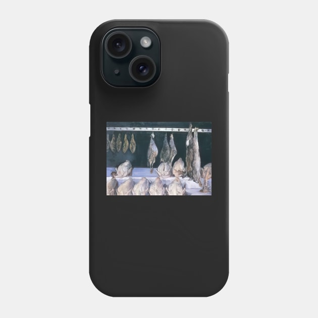 display of chickens and game birds - Gustave Caillebotte Phone Case by Kollagio