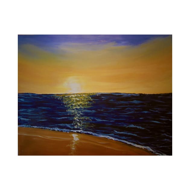 Sunset over the Ocean by Allison Prior Art