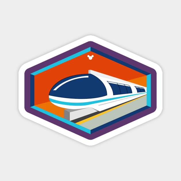 Monorail Teal Magnet by ryancano