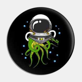 Astronaut Octopus Kraken Pin