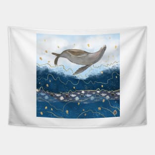 Flying Seal - Climate Change Surreal Awareness Tapestry