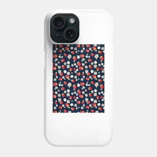 Rose red, White, gray, pink, flowers painting (1929) pattern by Charles Goy Phone Case