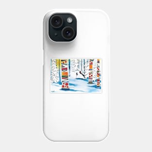 Skiing In Freshie Forest Phone Case