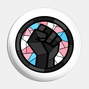 BLM Stained Glass Fist (Trans) Pin