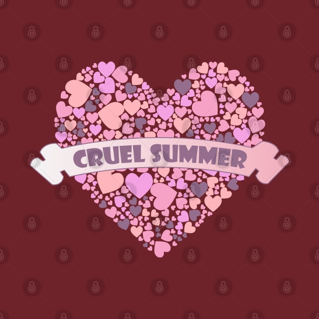 Cruel Summer Pink Hearts 5 by Maries Papier Bleu