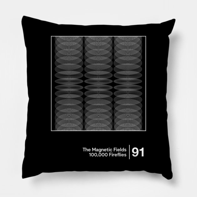 The Magnetic Fields / Minimalist Graphic Artwork Design Pillow by saudade