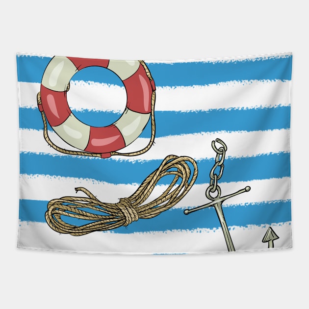 Navy pattern - anchor Tapestry by GreekTavern