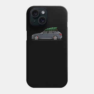 Funny Christmas Ugly Sweater - Tree on Car - RS6 Phone Case