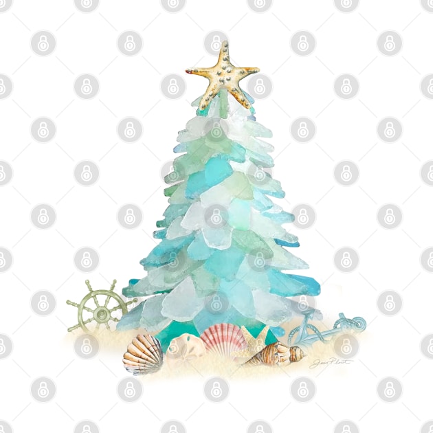 Coastal Seaglass Christmas Tree by Jean Plout Designs