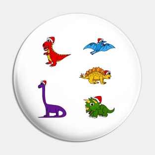 Dinosaur Christmas Sticker Pack Pattern Dinosaurs Pin