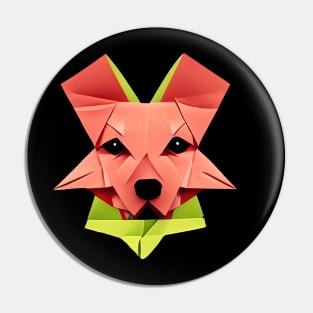 Geometric dog abstract and colorful origami style Pin