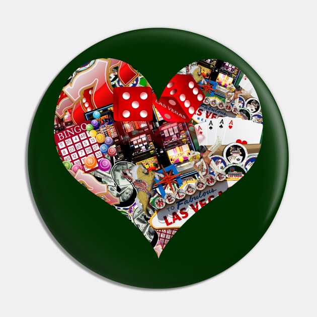 Heart Playing Card Shape Pin by Gravityx9