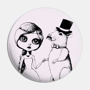 From This Day Forward  - Mr and Mrs Rat (Single Color Version) Pin