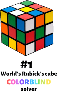 #1 World's Rubik's Cube Colorblind Solver Magnet