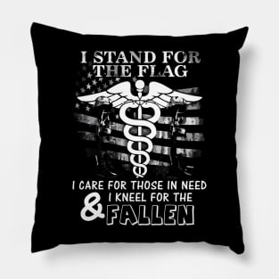 Nurse stand for flag kneel for fallen Pillow