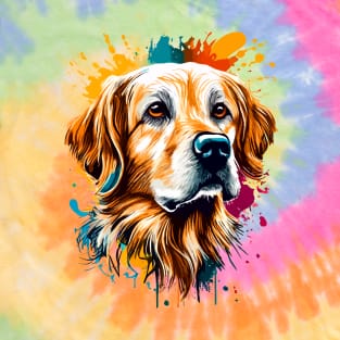 Golden Retriever Dog - Cute Golden Retriever Colourful T-Shirt